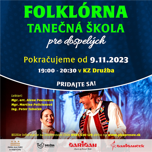 FOLKLÓRNA TANEČNÁ ŠKOLA PRE DOSPELÝCH