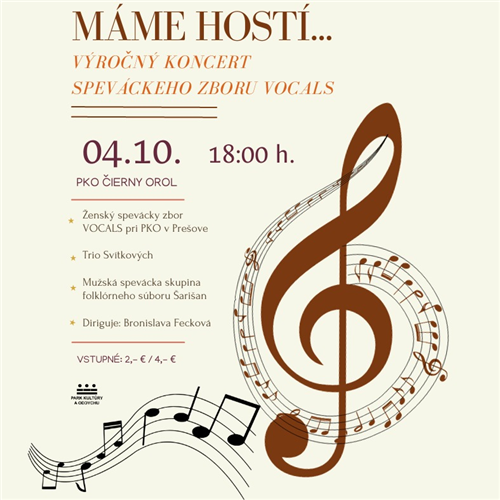 MÁME HOSTÍ...  Výročný koncert ženského speváckeho zboru VOCALS