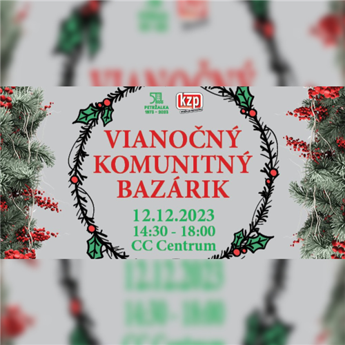 VIANOČNÝ KOMUNITNÝ BAZÁRIK