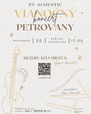 Klavírno-husľový vianočný koncert v Petrovanoch: Victoria Linnen a Peter Zbranek