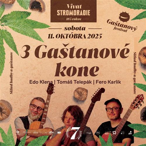 3 Gaštanové kone: Klena, Karlik, Telepák