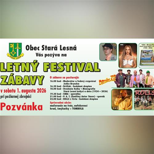 Letný festival zábavy v Starej Lesnej