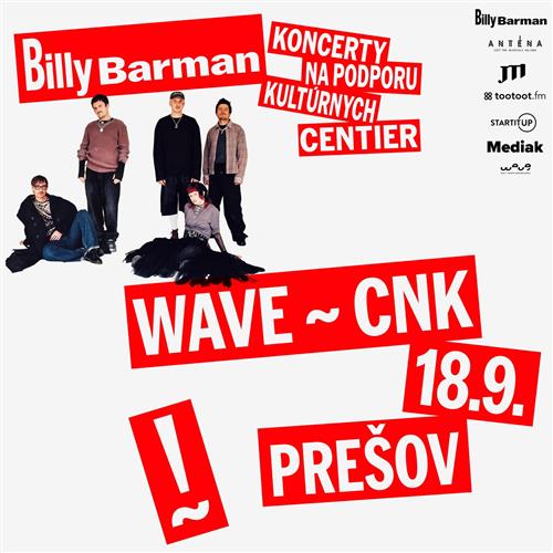 Billy Barman | Koncerty na podporu kultúrnych centier | Prešov